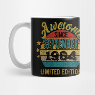 58 Year Old 58th Birthday Design for September 1964 born Limited Edition Legend BDay Gift Mug